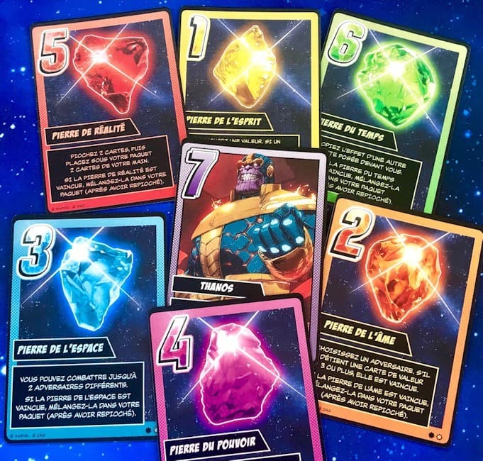 Sur le Vif! Review de Le gant d'infinité (un jeu Love Letter) : Love Letter au pays de Thanos!