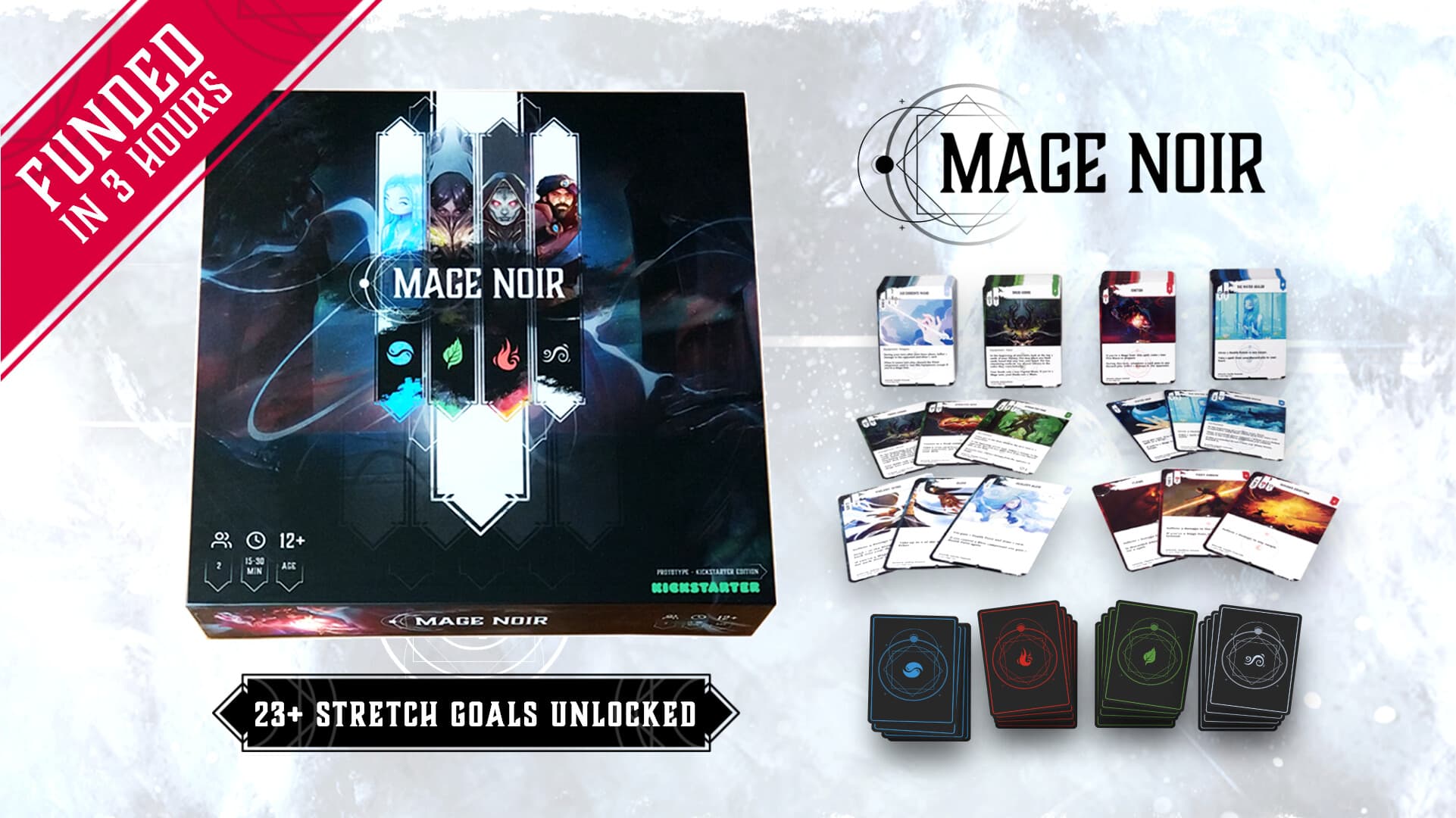 La campagne Kickstarter de Mage Noir est lancée depuis le 16 Mars 2021.