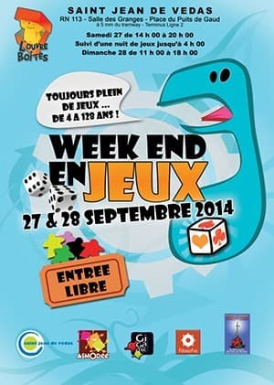 Couverture de l'article : st jean de vedas  - 4ème week-end en jeux - 27&28 SEPT