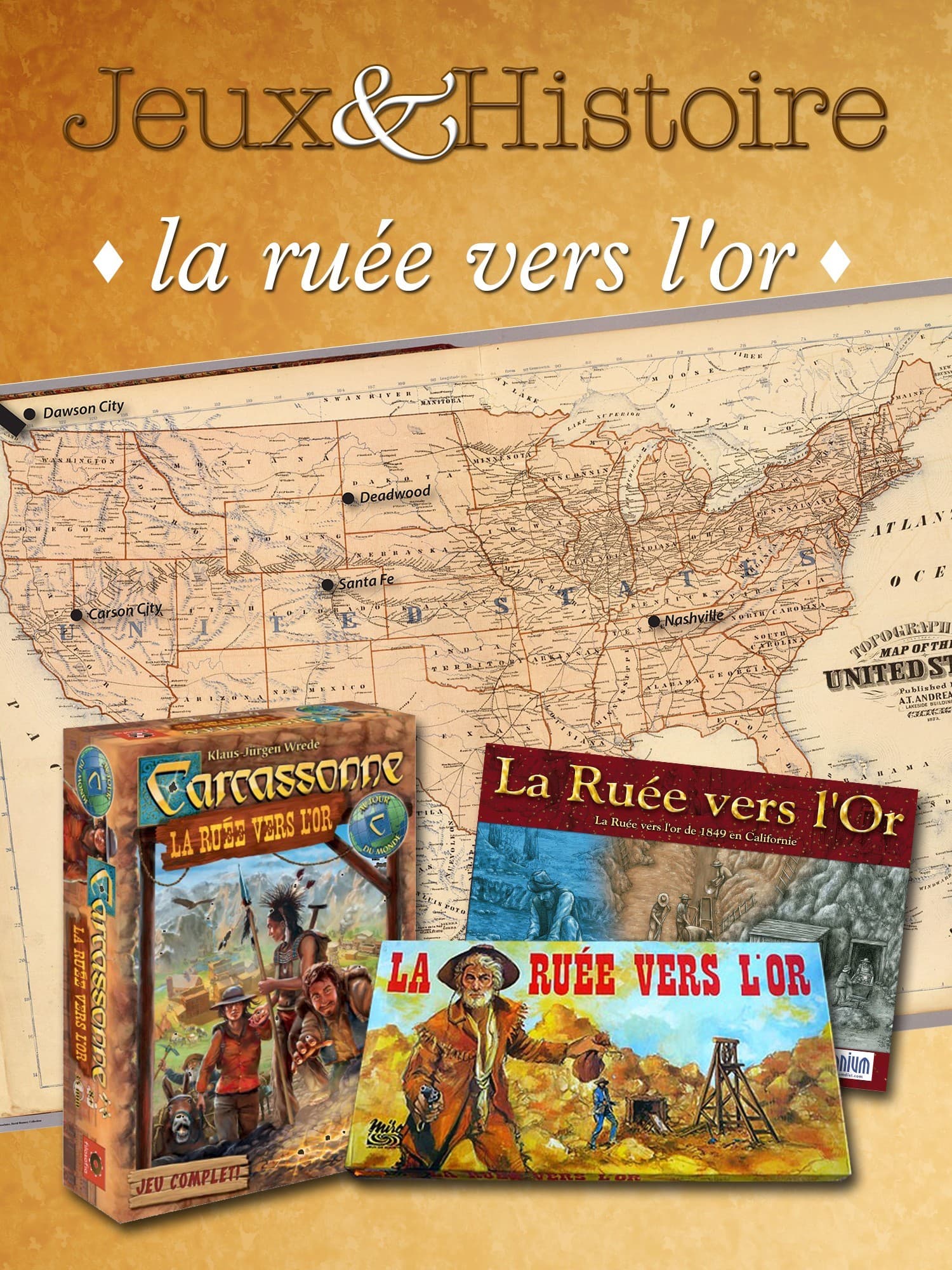 Couverture de l'article : jeux et histoire : la ruée vers l'or