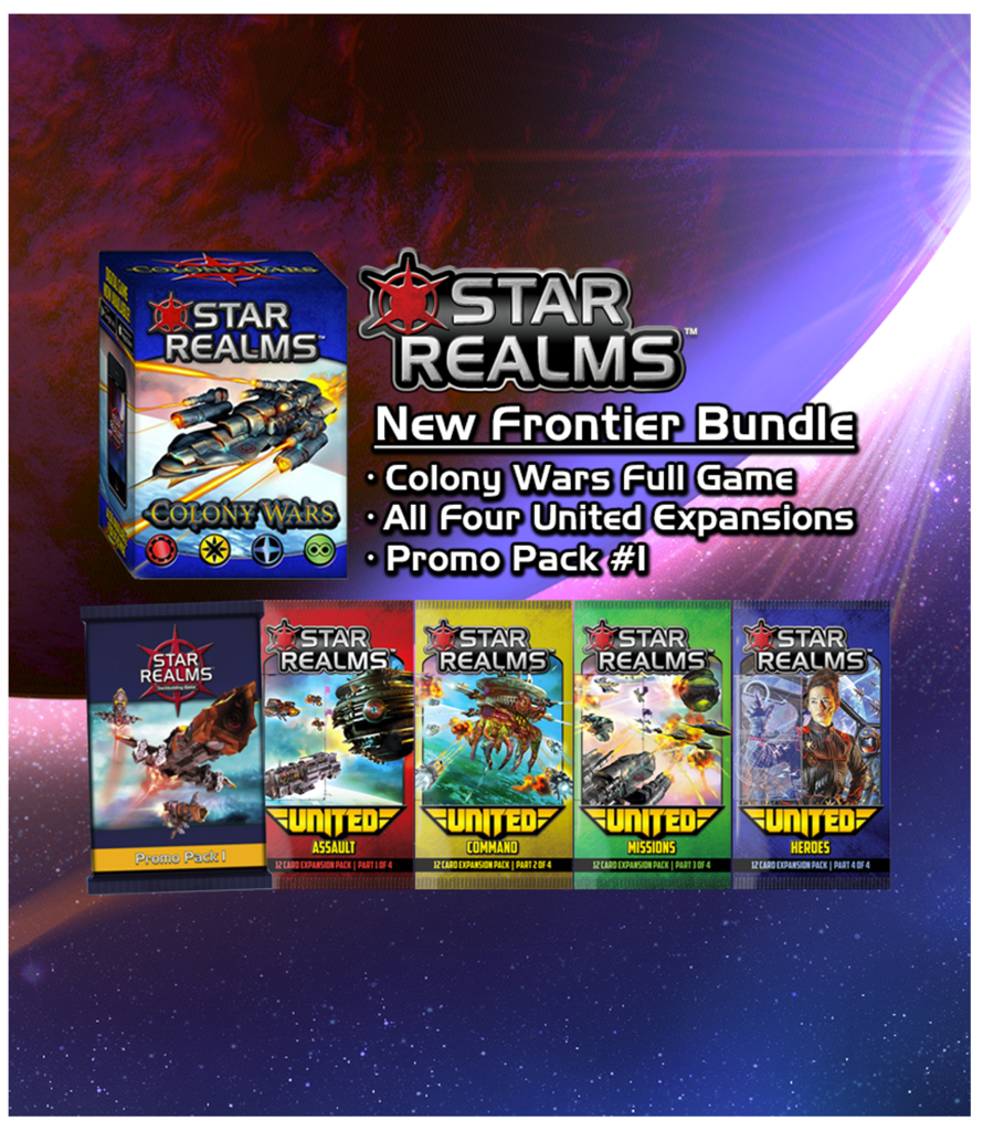 Couverture de l'article : Star Realms : les extensions Colony Wars, Cosmic Gambit et United pas en France avant longtemps