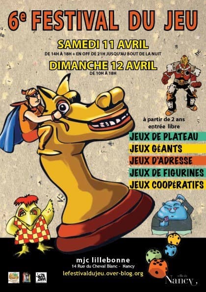 Couverture de l'article : 6 éme festival du jeu - nancy 11 et 12 &vril