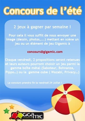 Couverture de l'article : Concours de l'été chez Gigamic !