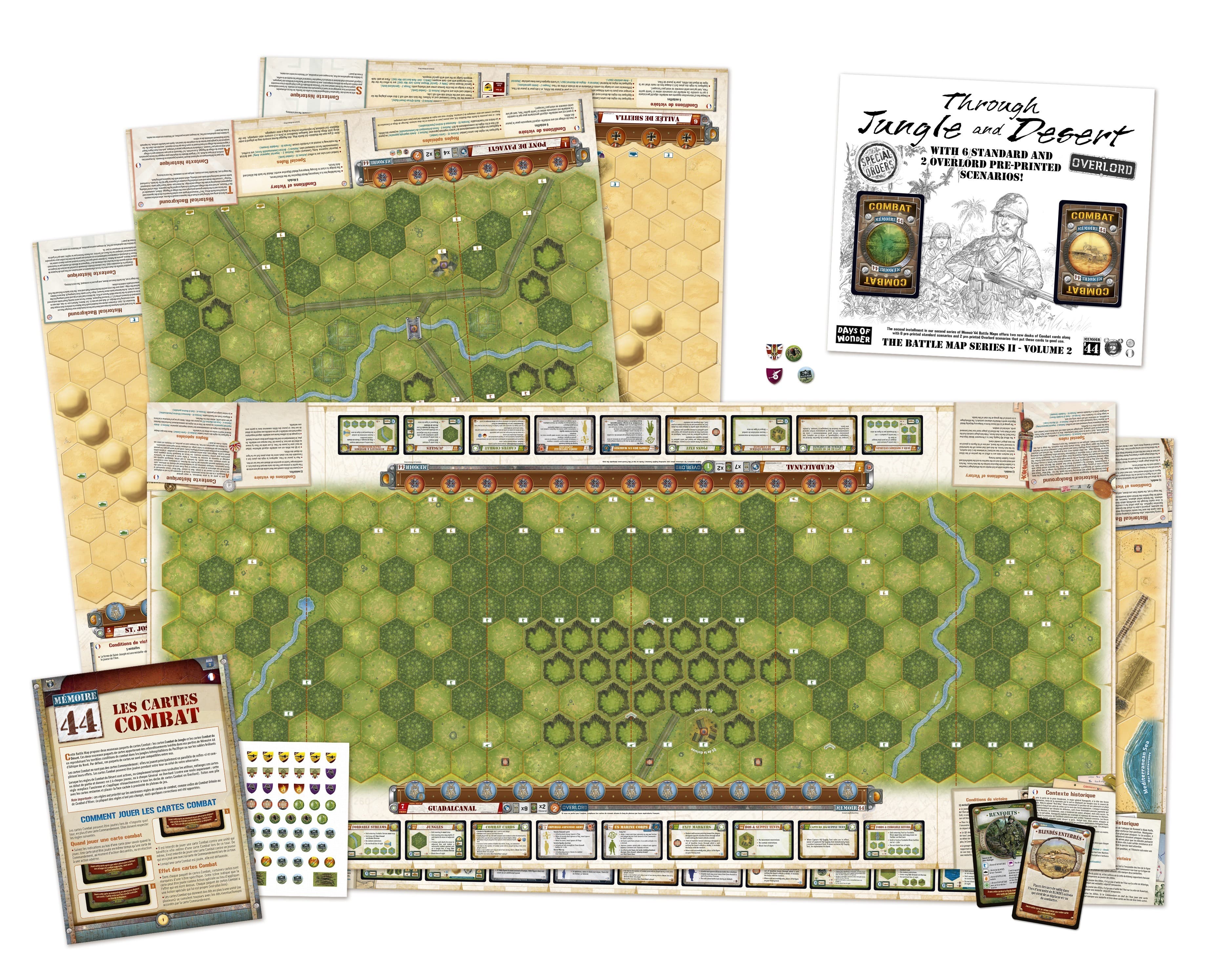Mémoire 44 - Battle Maps : J'ai marché dans l'désert... et moi, j'suis dans la jungle jusqu'au cou...