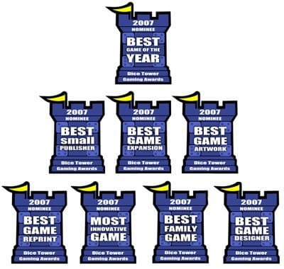 Couverture de l'article : Les finalistes des Dice Tower awards