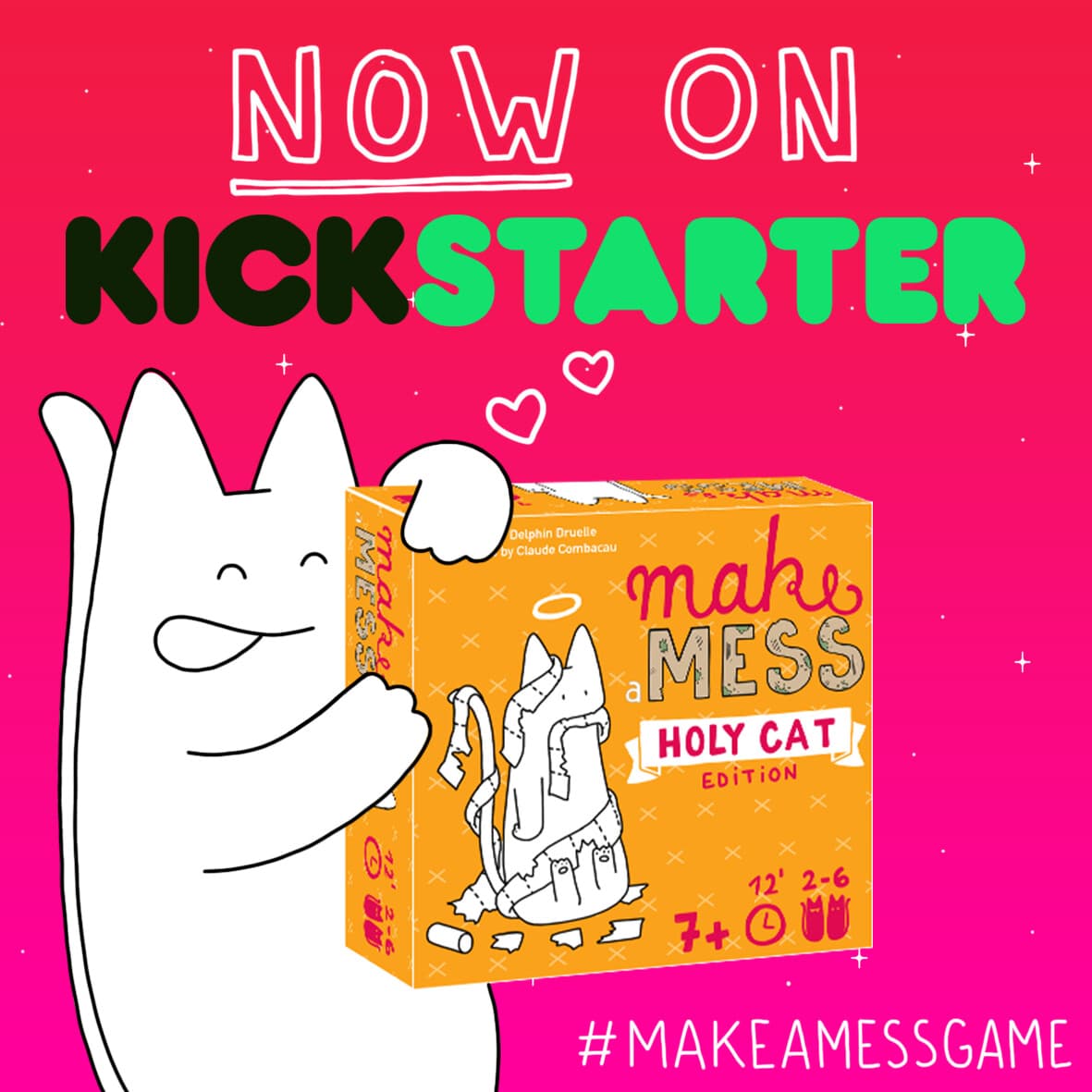 Couverture de l'article : ‘Make a Mess’: jeu de société inspiré du comic ‘Catsass’, actuellement sur Kickstarter.