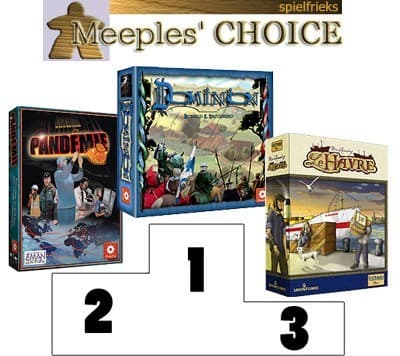 Couverture de l'article : Meeples' Choice 2008, le podium !