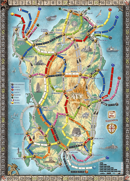Boîte du jeu : Les aventuriers du rail - Extension Sardaigne
