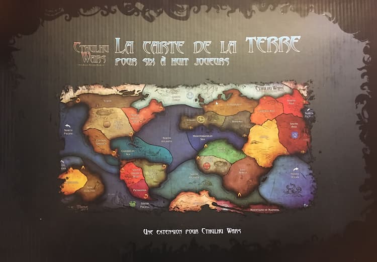 Boîte du jeu : Cthulhu Wars: Extension  La carte de la terre pour Six à huit joueurs