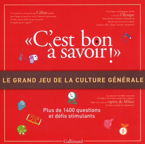 Couverture de C'est bon à savoir! - Le grand jeu de la Culture Générale