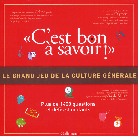 Boîte du jeu : C'est bon à savoir! - Le grand jeu de la Culture Générale