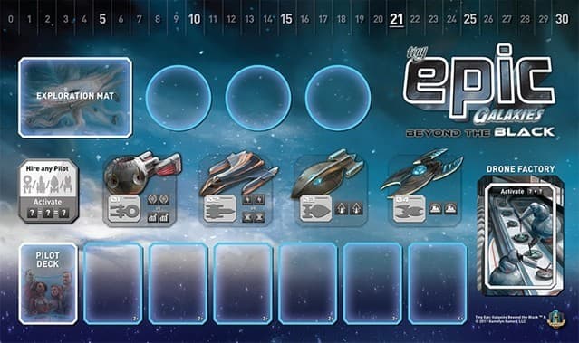 Boîte du jeu : Tiny Epic Galaxies - Beyond the Black - Playmat