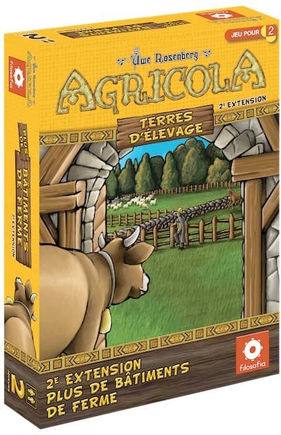 Boîte du jeu : Agricola Terres d'élevage : 2e Extension plus de Bâtiments de ferme