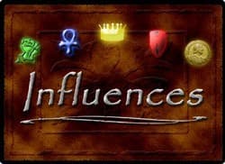 Boîte du jeu : Influences
