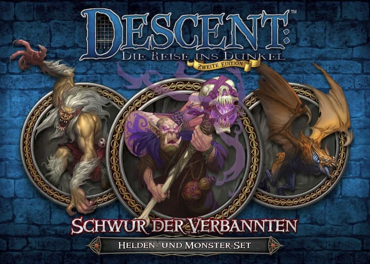 Boîte du jeu : Descent 2. Edition: Schwur der Verbannten: Helden- und Monster-Set