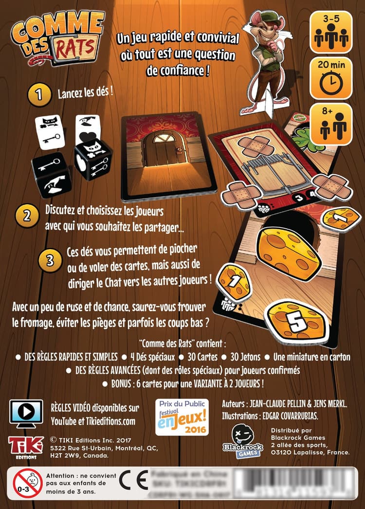 Boîte du jeu : Comme des Rats