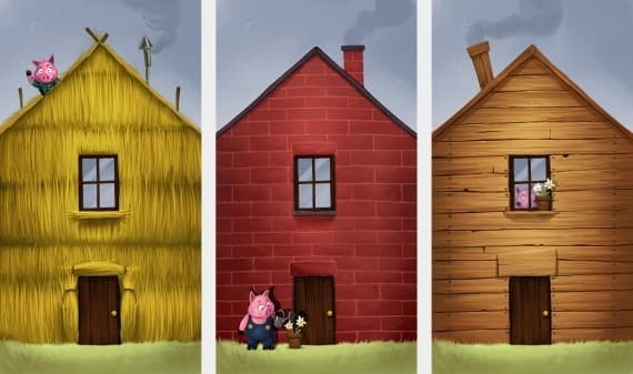 Boîte du jeu : Les Trois Petits Cochons