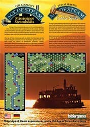 Couverture de Age of Steam Expansion : Mississippi Steamboats / Golden Spike