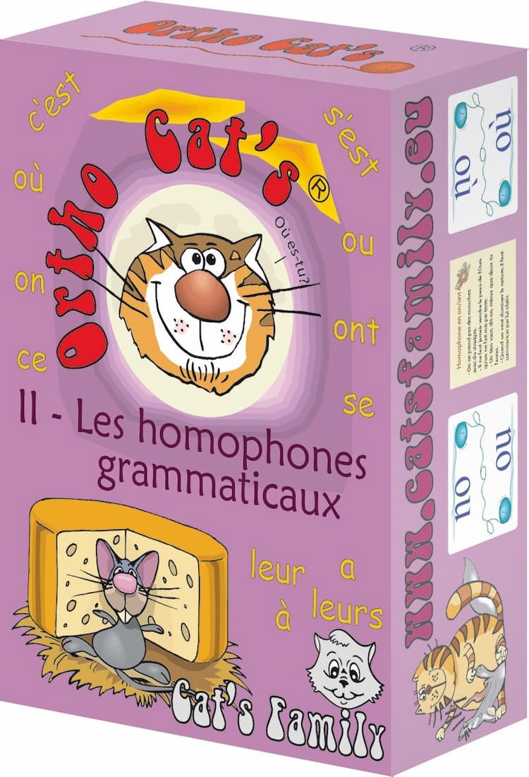 Boîte du jeu : Ortho Cat's 2 - les homophones grammaticaux