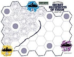 Boîte du jeu : Age of Steam Expansion: Secret Blueprints of Steam Plan 3