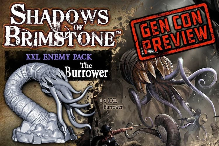 Boîte du jeu : Shadows of Brimstone - The Burrower XXL Enemy Pack