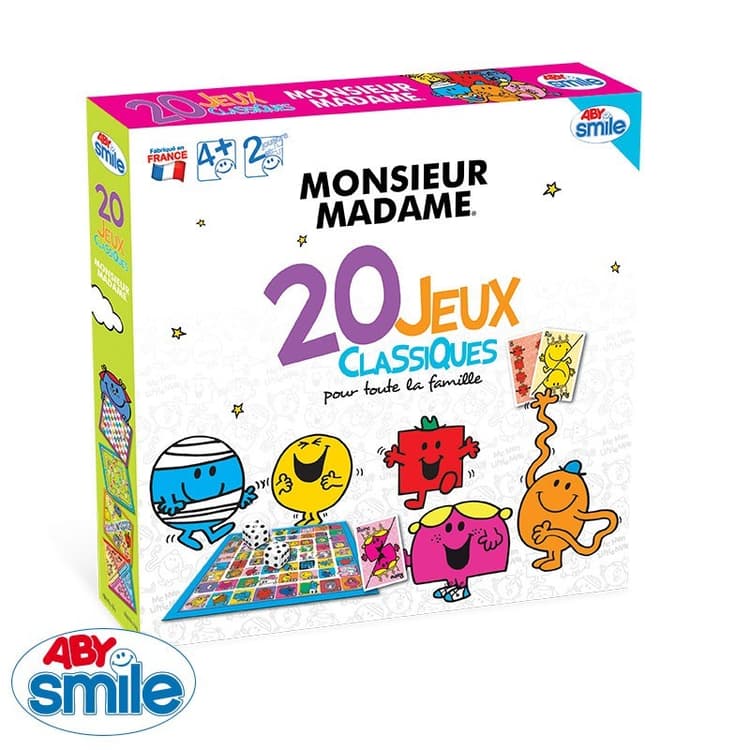 Boîte du jeu : 20 jeux classiques Monsieur Madame