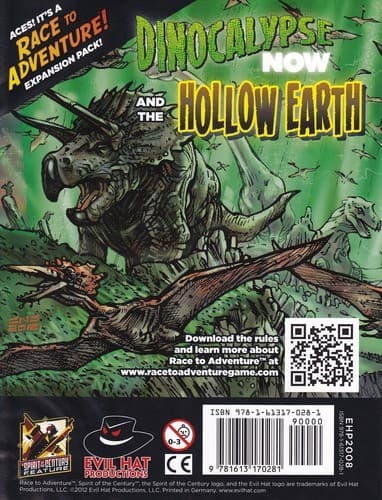 Boîte du jeu : Race to Adventure! Expansion Pack: Dinocalypse Now and the Hollow Earth