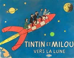 Couverture de Tintin et Milou vers la lune