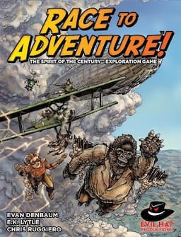 Couverture de Race to Adventure : The Spirit of the Century Exploration Game