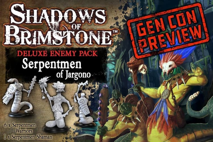 Boîte du jeu : Shadows of Brimstone - Serpentmen of Jargono Deluxe Enemy Pack