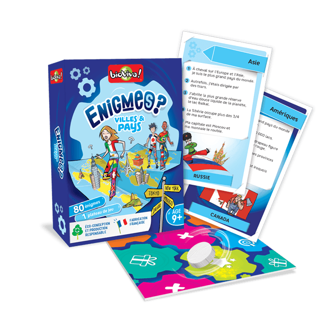 Boîte du jeu : Enigmes - Villes et Pays