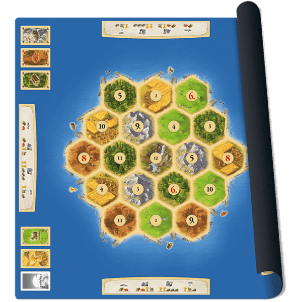 Boîte du jeu : Colons de Catane - Tapis de jeu "Gold"