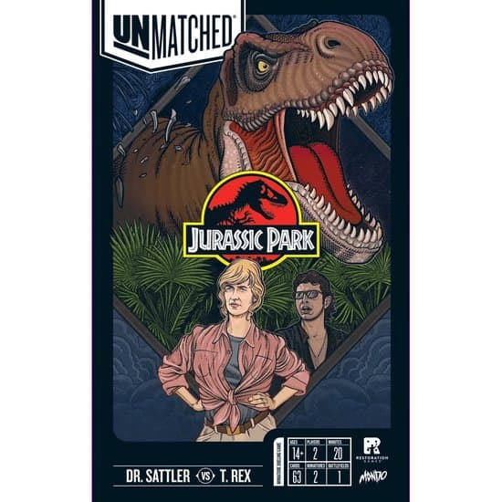 Boîte du jeu : Unmatched Jurassic Park Dr. Sattler contre. T-Rex
