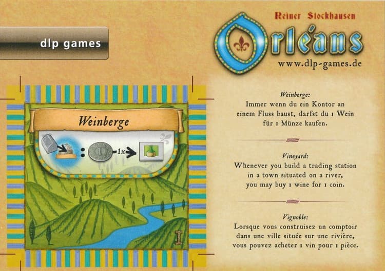 Boîte du jeu : Orléans - Extension "Tuile 'Vignoble - Vineyard - Weinberge'"