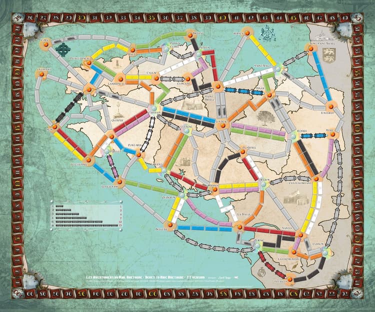 Boîte du jeu : Les Aventuriers du Rail Bretagne - Version TT