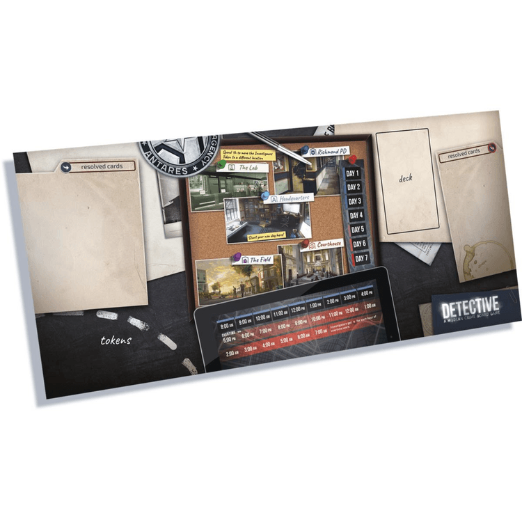 Boîte du jeu : Detective - Playmat