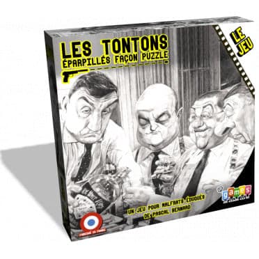 Boîte du jeu : Les Tontons, éparpillés façon Puzzle