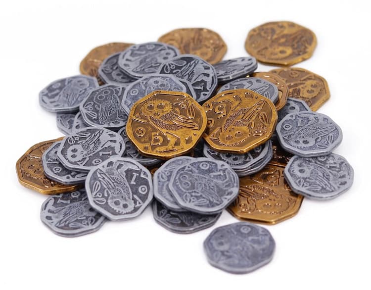 Boîte du jeu : Khôra - L'Apogée d'un Empire - Extension "Pièces de Monnaie en Métal"