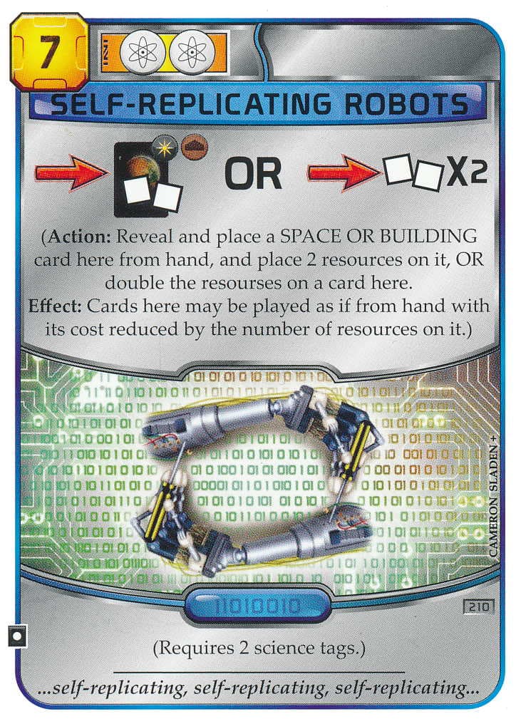 Boîte du jeu : Terraforming Mars - Carte promotionnelle "Robots Réplicateurs / Self-Replicating Robots"