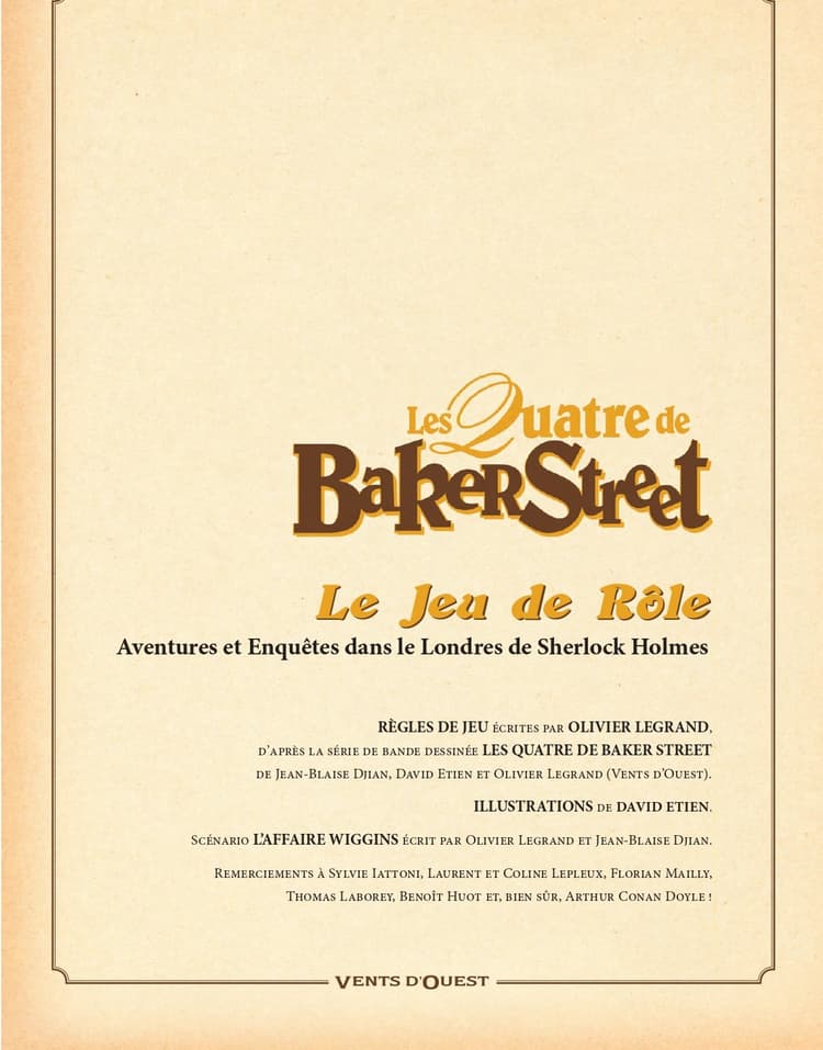 Boîte du jeu : Les Quatre de Baker Street JDR