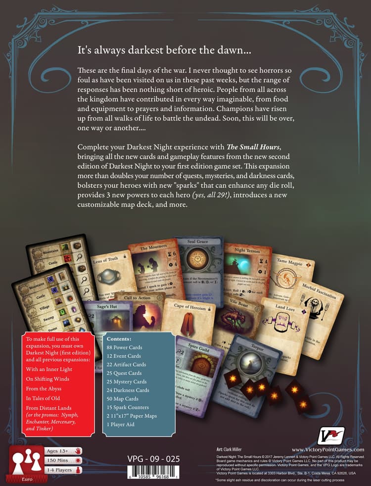 Boîte du jeu : Darkest Night : The Small Hours