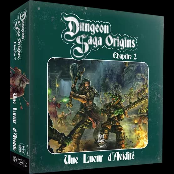Boîte du jeu : Dungeon Saga Origins : Une Lueur d'avidité