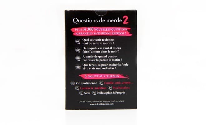 Boîte du jeu : Questions de Merde 2