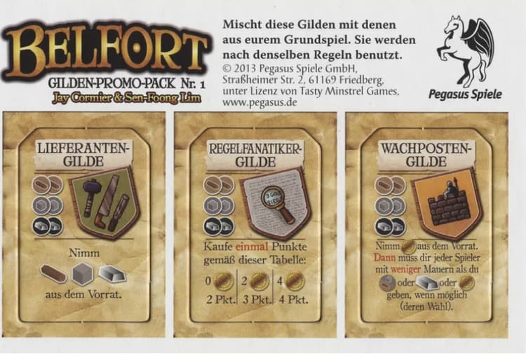 Boîte du jeu : Belfort : Guild Promo Pack #1