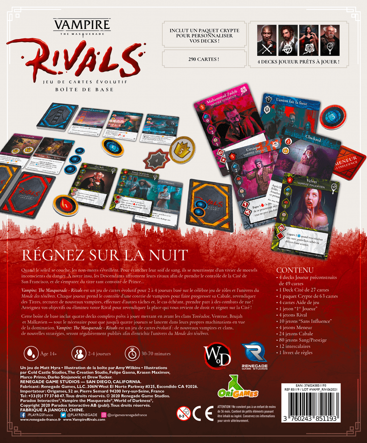 Boîte du jeu : Vampire: The Masquerade Rivals