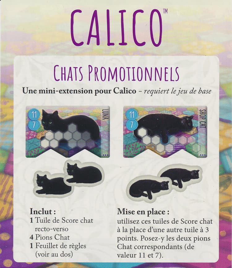 Boîte du jeu : Calico - Extension "Chats Promotionnels"