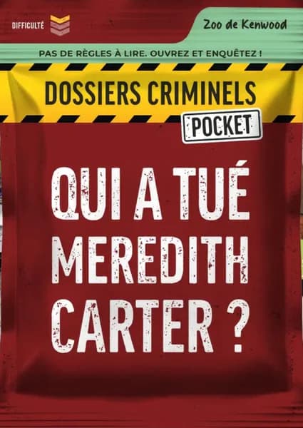 Boîte du jeu : Dossiers Criminels Pocket : Qui a tué Meredith Carter ?